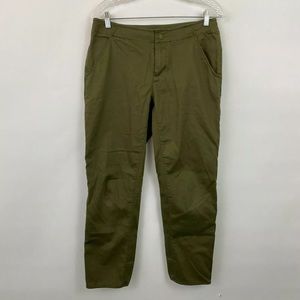 Mountain Hardwear Womens 6 Pants Olive Green cotton blend